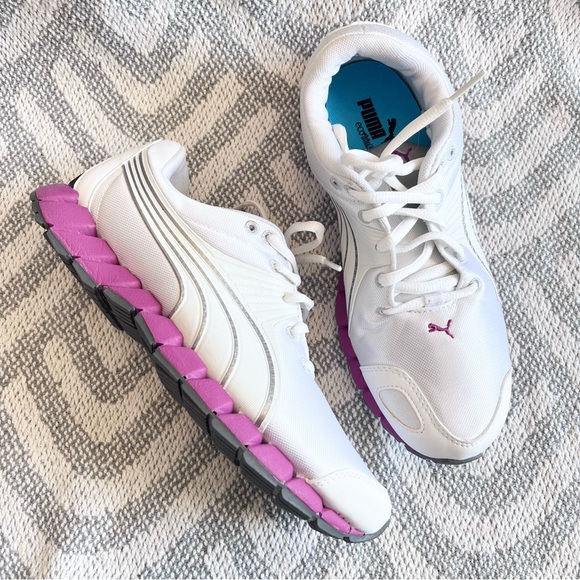 PUMA Women’s EcoOrtholite Sport Lifestyle Turin White Lace Up Sneakers 8.5 NWOT - Picture 1 of 11